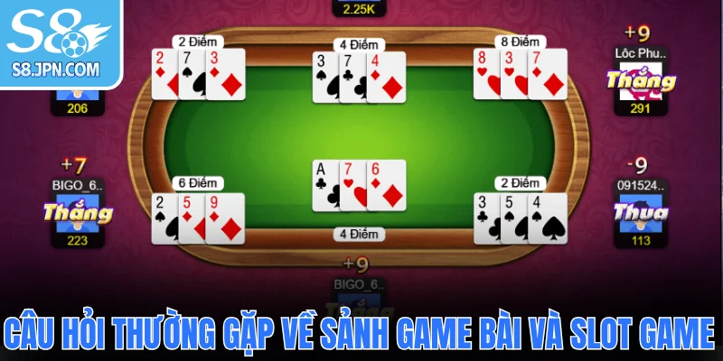 Câu hỏi thường gặp về sảnh game bài và slot game