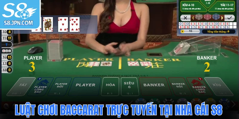 Hướng dẫn luật chơi Baccarat trực tuyến tại nhà cái S8